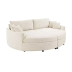 Canapé double surdimensionné avec méridienne et canapé-lit Whisen 102.3, canapé avec assise profonde