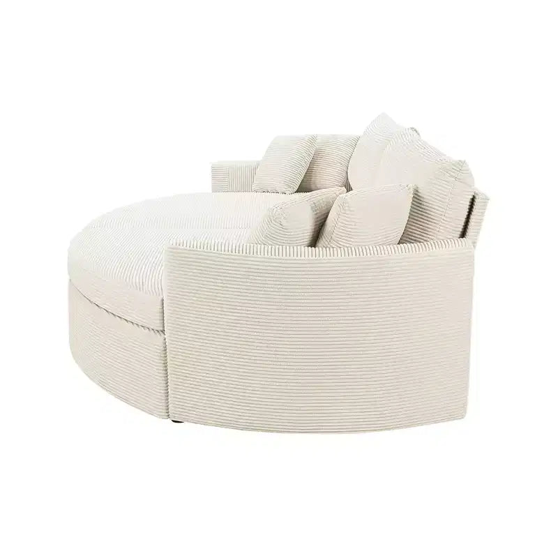 Canapé double surdimensionné avec méridienne et canapé-lit Whisen 102.3, canapé avec assise profonde