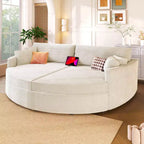Whisen 102.3 Oversized Double Chaise Lounge Sofa & Sofa Bed, Sofa Couch with Deep Seat