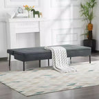 MAYEERTY 63.39 Futon Sofa Bed - 5-Position Adjustable Backrest, Full Iron Frame, Polyester Upholstery