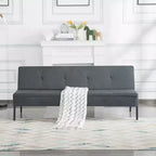 MAYEERTY 63.39 Futon Sofa Bed - 5-Position Adjustable Backrest, Full Iron Frame, Polyester Upholstery