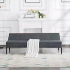 MAYEERTY 63.39 Futon Sofa Bed - 5-Position Adjustable Backrest, Full Iron Frame, Polyester Upholstery