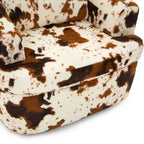 Whisen 36.6 Swivel Sofa Chair, Swivel Round Chair & Couch with Dual-layer Cushion Design