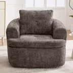 Whisen 36.6 Swivel Sofa Chair, Swivel Round Chair & Couch with Dual-layer Cushion Design