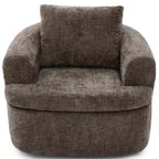 Whisen 36.6 Swivel Sofa Chair, Swivel Round Chair & Couch with Dual-layer Cushion Design