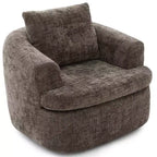 Whisen 36.6 Swivel Sofa Chair, Swivel Round Chair & Couch with Dual-layer Cushion Design