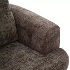 Whisen 36.6 Swivel Sofa Chair, Swivel Round Chair & Couch with Dual-layer Cushion Design
