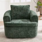 Whisen 36.6 Swivel Sofa Chair, Swivel Round Chair & Couch with Dual-layer Cushion Design