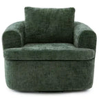 Whisen 36.6 Swivel Sofa Chair, Swivel Round Chair & Couch with Dual-layer Cushion Design