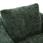 Whisen 36.6 Swivel Sofa Chair, Swivel Round Chair & Couch with Dual-layer Cushion Design