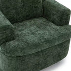 Whisen 36.6 Swivel Sofa Chair, Swivel Round Chair & Couch with Dual-layer Cushion Design