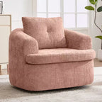 Whisen 36.6 Swivel Sofa Chair, Swivel Round Chair & Couch with Dual-layer Cushion Design
