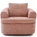 Whisen 36.6 Swivel Sofa Chair, Swivel Round Chair & Couch with Dual-layer Cushion Design