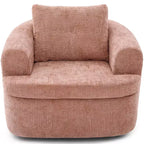 Whisen 36.6 Swivel Sofa Chair, Swivel Round Chair & Couch with Dual-layer Cushion Design