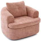Whisen 36.6 Swivel Sofa Chair, Swivel Round Chair & Couch with Dual-layer Cushion Design