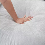 Whisen 59.8 Round Chaise Sofa Loaf Sofa Boneless Round Couch, Full-Compressed Sofa Bed with 8 Throw Pillows