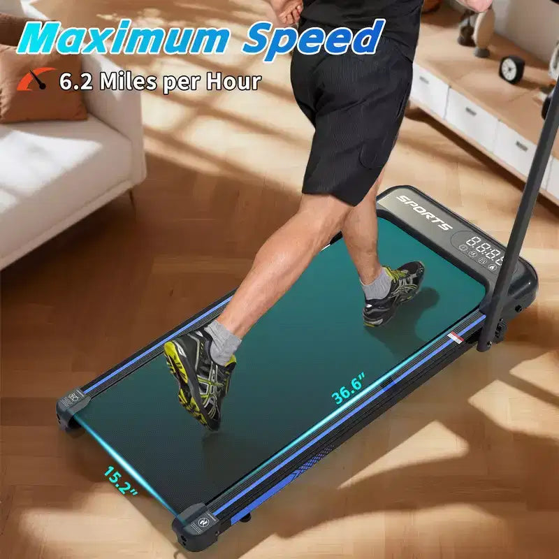 Tapis roulant 3-en-1 Whisen pour sous le bureau avec inclinaison, tapis de marche avec guidon, télécommande