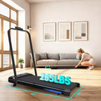 Tapis roulant 3-en-1 Whisen pour sous le bureau avec inclinaison, tapis de marche avec guidon, télécommande