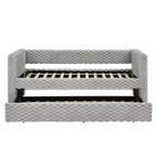 EHMKNP Lit de repos double, Canapé-lit rembourré, Le bas se tire pour former un lit, Carreaux