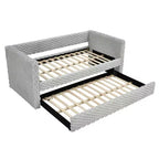 EHMKNP Lit de repos double, Canapé-lit rembourré, Le bas se tire pour former un lit, Carreaux
