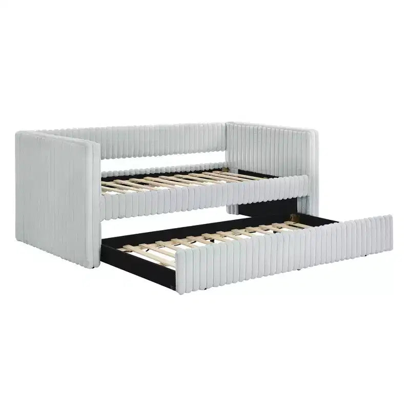 EHMKNP Lit de repos double, Canapé-lit rembourré, Le bas se tire pour former un lit, Carreaux