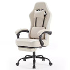 Bestier Gaming Chair with Lumbar Support, Office Chair with Adjustable Height, Armrests and Headrests, 360 Rotating Wheels