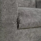 Fauteuil en chenille EHMKNP à assise large avec deux ports de charge - Canapé simple capitonné pour salon et appartement