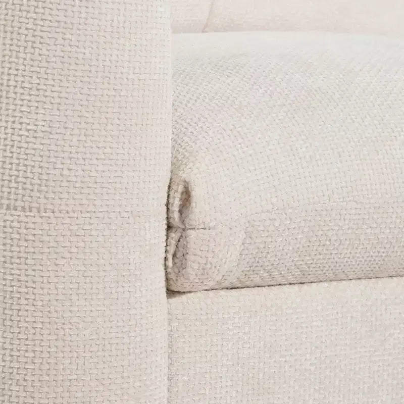 Fauteuil en chenille EHMKNP à assise large avec deux ports de charge - Canapé simple capitonné pour salon et appartement