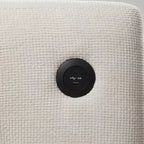 Fauteuil en chenille EHMKNP à assise large avec deux ports de charge - Canapé simple capitonné pour salon et appartement