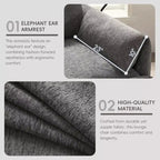 Fauteuil simple EHMKNP en chenille avec pouf de rangement et support de téléphone réglable, port de chargement USB, poches latérales, accoudoirs rembourrés