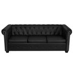vidaXL Sofa Chesterfield Settee Couch with Tufted Arms Artificial Leather