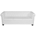 vidaXL Sofa Chesterfield Settee Couch with Tufted Arms Artificial Leather