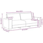 vidaXL 3-Seater Sofa Black 70.9 Fabric