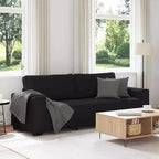 vidaXL 3-Seater Sofa Black 70.9 Fabric