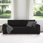 vidaXL 3-Seater Sofa Black 70.9 Fabric