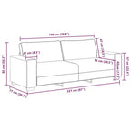 vidaXL 3-Seater Sofa Black 70.9 Fabric
