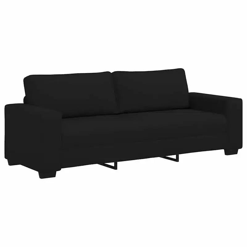 vidaXL 3-Seater Sofa Black 70.9 Fabric