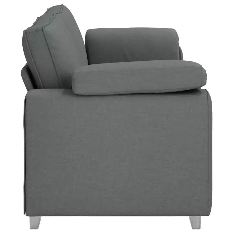 vidaXL Sofa with Cushion Dark gray 219 x 77 x 82 cm fabric