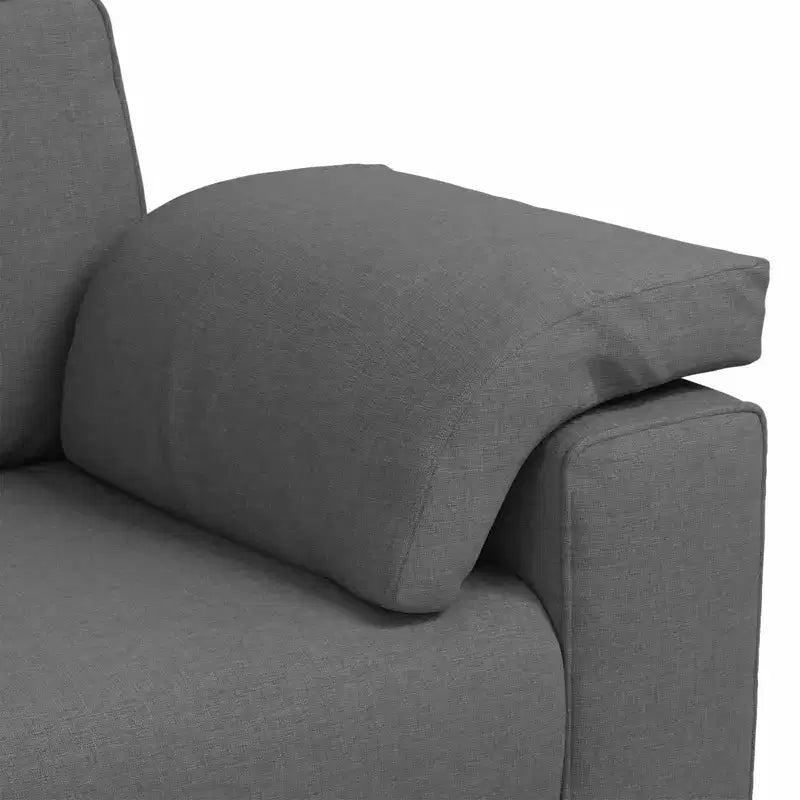 vidaXL Sofa with Cushion Dark gray 219 x 77 x 82 cm fabric