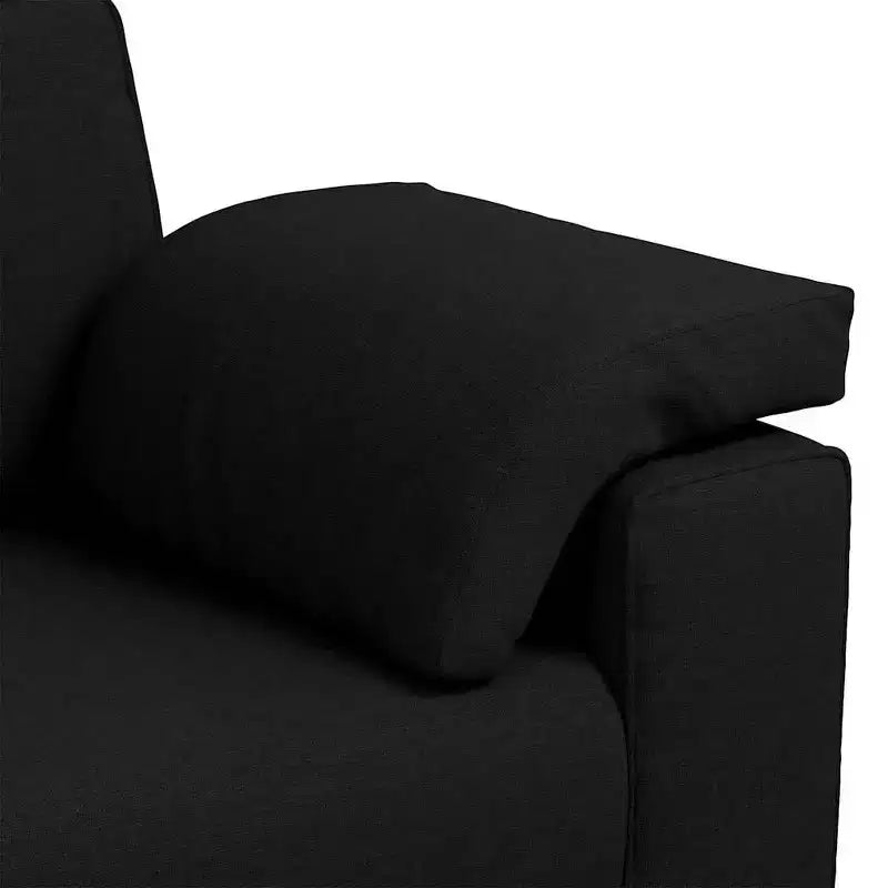 vidaXL Sofa with Cushion Dark gray 219 x 77 x 82 cm fabric