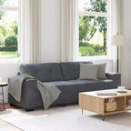 vidaXL Canapé à 3 places noir 180 cm Velours