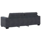 vidaXL Canapé à 3 places noir 180 cm Velours