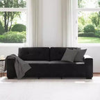 vidaXL Canapé à 3 places noir 180 cm Velours