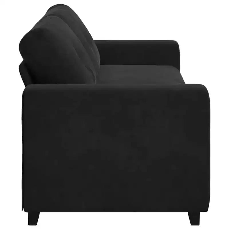 vidaXL Canapé à 3 places noir 180 cm Velours