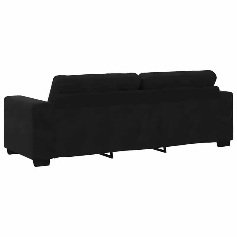 vidaXL Canapé à 3 places noir 180 cm Velours