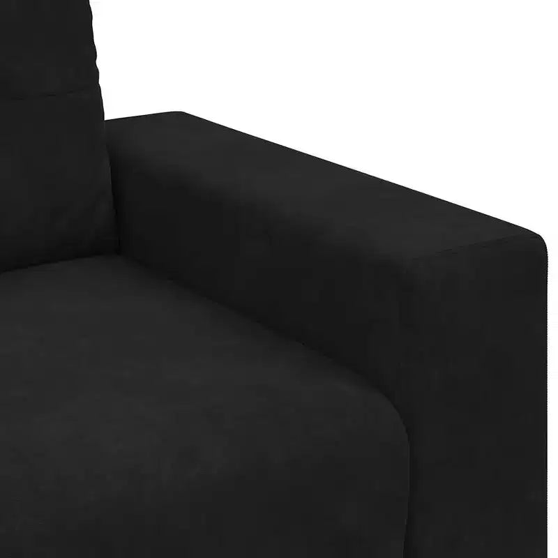 vidaXL Canapé à 3 places noir 180 cm Velours