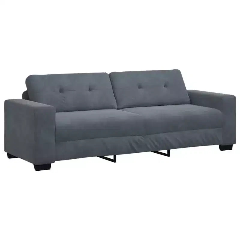 vidaXL 3-Seater Sofa Black 180 cm Velvet