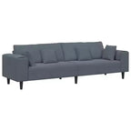 vidaXL Velvet Sofa with Cushion Dark Grey 208 cm Velvet - Dark Gray without ottoman