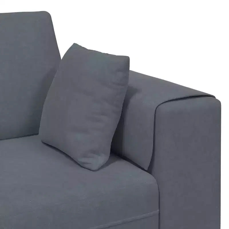 vidaXL Velvet Sofa with Cushion Dark Grey 208 cm Velvet - Dark Gray without ottoman