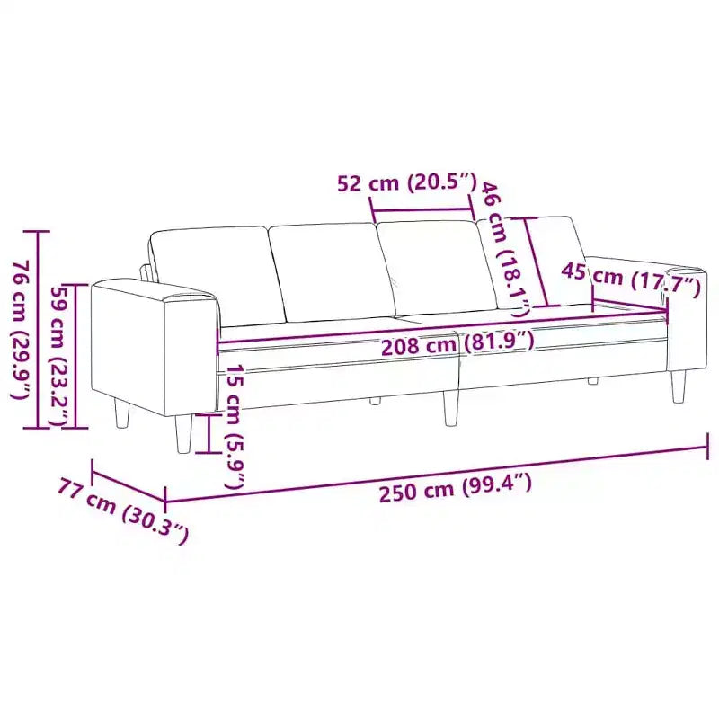 vidaXL Canapé en tissu avec coussin Velours côtelé gris foncé - Gris foncé sans repose-pieds
